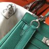 Hermes Malachite Clemence Kelly 20cm PHW Bag - Image 7