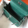 Hermes Malachite Clemence Kelly 20cm PHW Bag - Image 8
