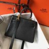 Hermes Black Clemence Kelly 20cm GHW Bag - Image 2