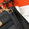 Hermes Black Clemence Kelly 20cm GHW Bag - Image 5