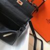 Hermes Black Clemence Kelly 20cm GHW Bag - Image 8