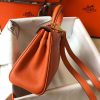 Hermes Mini Kelly 20cm Bag In Orange Clemence Leather - Image 3