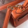 Hermes Mini Kelly 20cm Bag In Orange Clemence Leather - Image 5