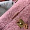 Hermes Pink Clemence Kelly 20cm GHW Bag - Image 7