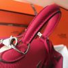 Hermes Mini Kelly 20cm Bag In Rose Red Clemence Leather - Image 5