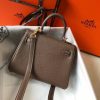 Hermes Etoupe Clemence Kelly 20cm GHW Bag - Image 2