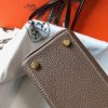 Hermes Etoupe Clemence Kelly 20cm GHW Bag - Image 6