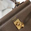 Hermes Etoupe Clemence Kelly 20cm GHW Bag - Image 7
