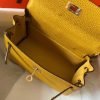 Hermes Mini Kelly 20cm Bag In Yellow Clemence Leather - Image 8