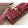 Hermes Bordeaux Clemence Kelly 25cm GHW Bag - Image 4