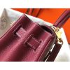 Hermes Bordeaux Clemence Kelly 25cm GHW Bag - Image 5