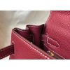 Hermes Bordeaux Clemence Kelly 25cm GHW Bag - Image 7