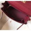 Hermes Bordeaux Clemence Kelly 25cm GHW Bag - Image 8