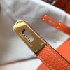 Hermes Orange Clemence Kelly 25cm GHW Bag - Image 5