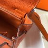 Hermes Orange Clemence Kelly 25cm GHW Bag - Image 8