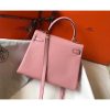 Hermes Pink Clemence Kelly 25cm GHW Bag - Image 2