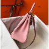 Hermes Pink Clemence Kelly 25cm GHW Bag - Image 3