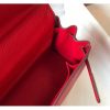 Hermes Red Clemence Kelly 25cm GHW Bag - Image 8