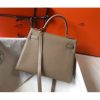 Hermes Grey Clemence Kelly 25cm GHW Bag - Image 2