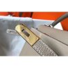 Hermes Grey Clemence Kelly 25cm GHW Bag - Image 5