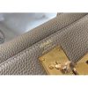 Hermes Grey Clemence Kelly 25cm GHW Bag - Image 6