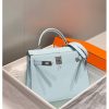 Hermes Kelly 25cm Sellier Bag In Blue Brume Epsom Leather - Image 3