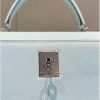 Hermes Kelly 25cm Sellier Bag In Blue Brume Epsom Leather - Image 5