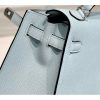 Hermes Kelly 25cm Sellier Bag In Blue Brume Epsom Leather - Image 7
