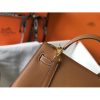 Hermes Kelly 25cm Sellier Bag In Gold Epsom Leather - Image 4