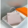 Hermes Kelly 25cm Sellier Bag In Mauve Pale Epsom Leather - Image 2