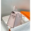 Hermes Kelly 25cm Sellier Bag In Mauve Pale Epsom Leather - Image 4