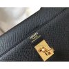 Hermes Black Epsom Kelly 25cm Sellier Handmade Bag - Image 5