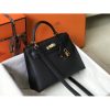Hermes Black Epsom Kelly 25cm Sellier Handmade Bag - Image 8
