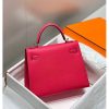 Hermes Kelly 25cm Sellier Bag In Rose Extreme Epsom Leather - Image 2