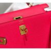 Hermes Kelly 25cm Sellier Bag In Rose Extreme Epsom Leather - Image 4