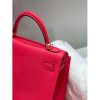 Hermes Kelly 25cm Sellier Bag In Rose Extreme Epsom Leather - Image 6