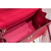 Hermes Kelly 25cm Sellier Bag In Rose Extreme Epsom Leather - Image 8