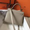 Hermes Kelly 25cm Sellier Bag In Tourterelle Epsom Leather - Image 2