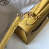 Hermes Kelly 25cm Sellier Bag In Yellow Epsom Leather - Image 5