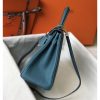 Hermes Blue Jean Clemence Kelly 28cm Bag - Image 3