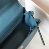 Hermes Blue Jean Clemence Kelly 28cm Bag - Image 7