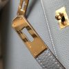 Hermes Blue Lin Clemence Kelly 28cm Bag - Image 5