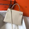 Hermes Kelly 28cm Retourne Bag In Beton Clemence Leather - Image 2