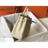 Hermes Kelly 28cm Retourne Bag In Beton Clemence Leather - Image 3