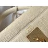 Hermes Kelly 28cm Retourne Bag In Beton Clemence Leather - Image 5