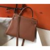 Hermes Brown Clemence Kelly 28cm Bag - Image 2