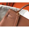 Hermes Brown Clemence Kelly 28cm Bag - Image 5