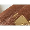 Hermes Brown Clemence Kelly 28cm Bag - Image 6