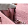 Hermes Pink Clemence Kelly 28cm Bag - Image 8