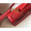 Hermes Red Clemence Kelly 28cm Bag - Image 6